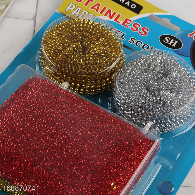 Low price kitchen cleaning kit kitchen cleaning ball scouring pad kit