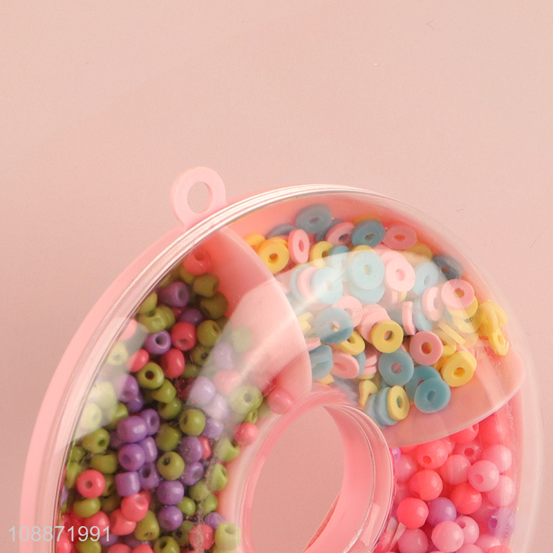 New product pop beads diy jewelry bracelet making kit with donut shaped storage case