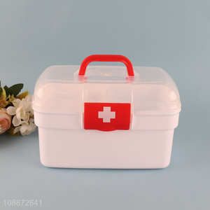Good sale home plastic medical <em>storage</em> <em>box</em> with handle