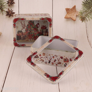 New arrival tinplate christmas series storage box for candy cookies
