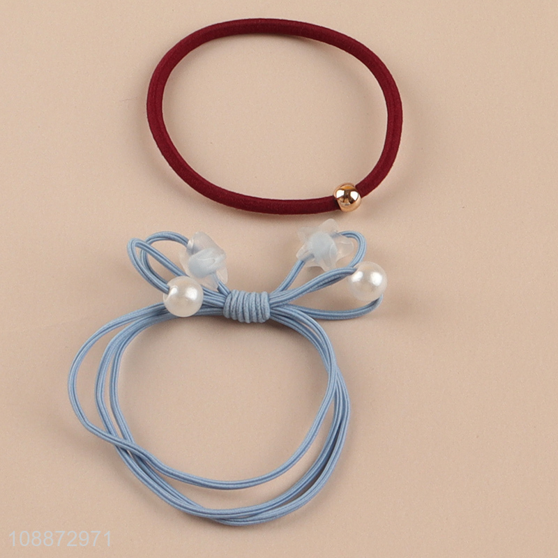 Good quality fashion hair bands elastic ponytail holders for women girls