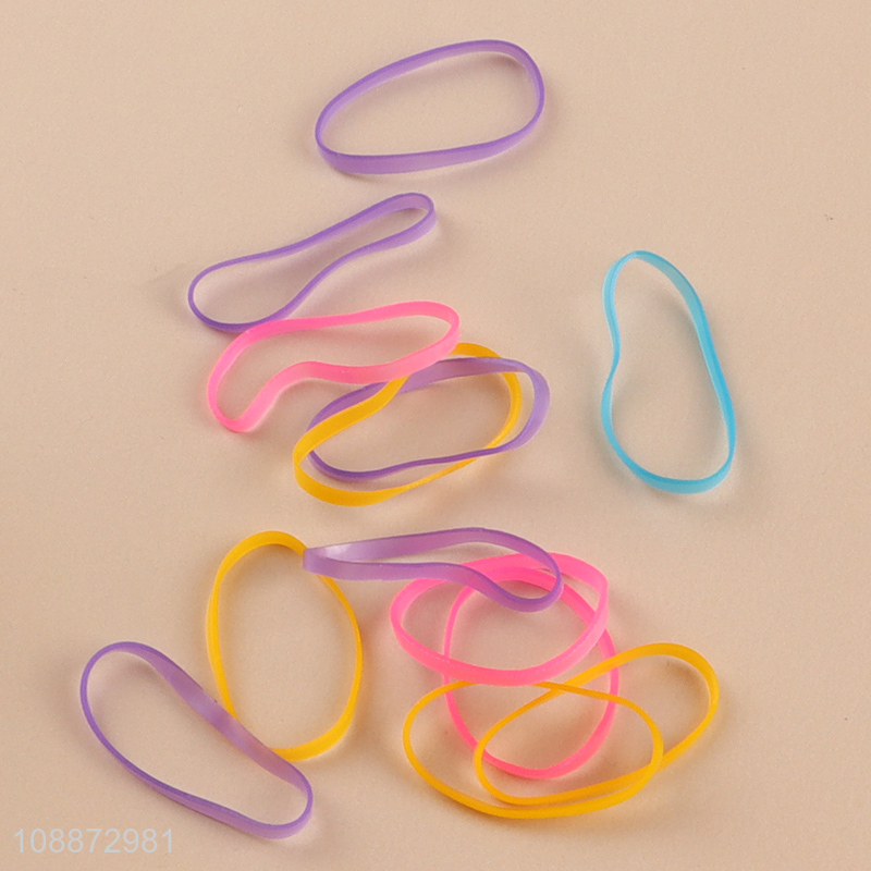 China imports colorful soft rubber hair ties elastic hair bands for kids