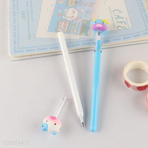 Popular products 2pcs cartoon cow writing pencils for students