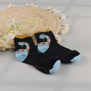 Good quality cartoon dinosaur tube socks breathable cotton socks for kids