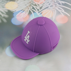 Wholesale fun basketball cap shaped silicone coin pouch change purse