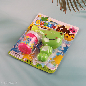 Online wholesale bubble gun toy manual frog bubble blaster toy for kids