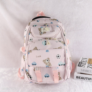 Best selling children students polyester waterproof school bag backpack
