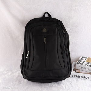 Good selling black waterproof polyester casual sports backpack for men