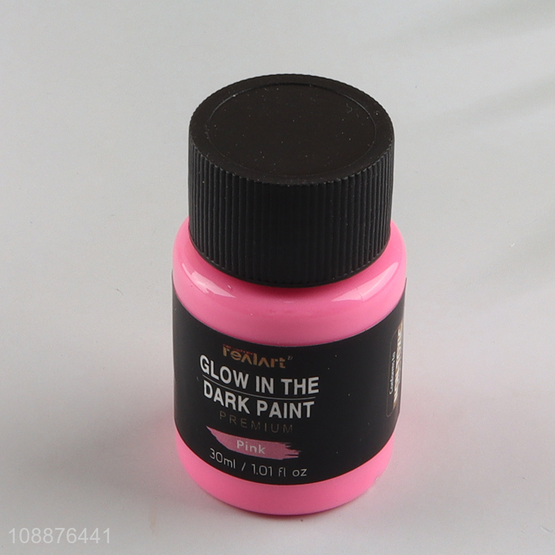 Wholesale 9 colors glow in the dark paints long lasting neon craft paints