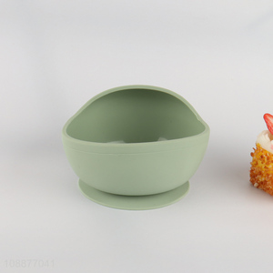 China factory green food grade silicone baby tableware bowl