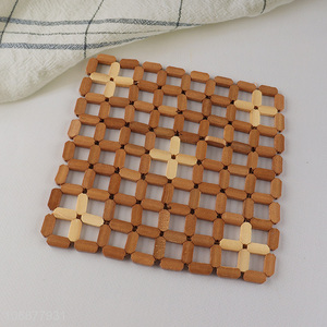 Good sale bamboo hollow heat pad pot pad for home