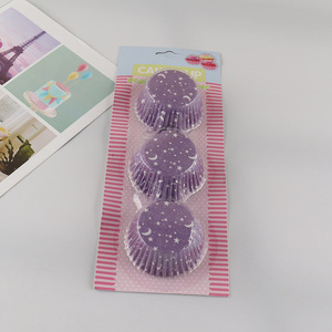 Latest products purple paper disposable cake cup for sale