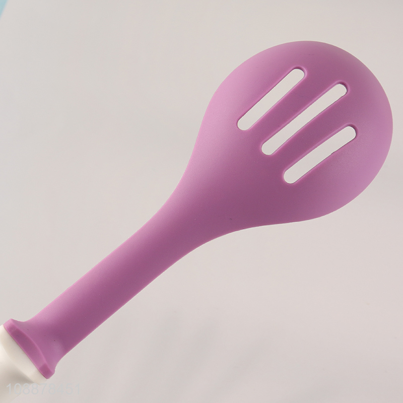 Factory supply silicone kitchen utensils slotted ladle for sale