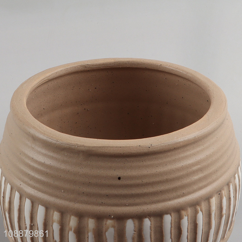 Good Price Rustic Ceramic Flower Pot Indoor Planter Plant Container