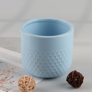 Hot Selling Glossy Textured Ceramic Flower Pot Ceramic Plant Container