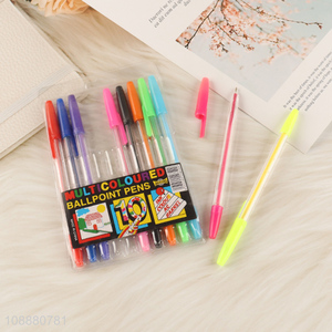 Popular products 10colors ballpoint pen set for stationery