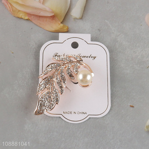 Top quality fashionable jewelry alloy brooch pearl brooch