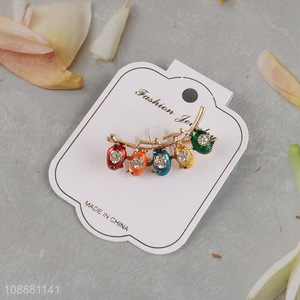 Top quality birds shaped colorful alloy jewelry alloy brooch for sale