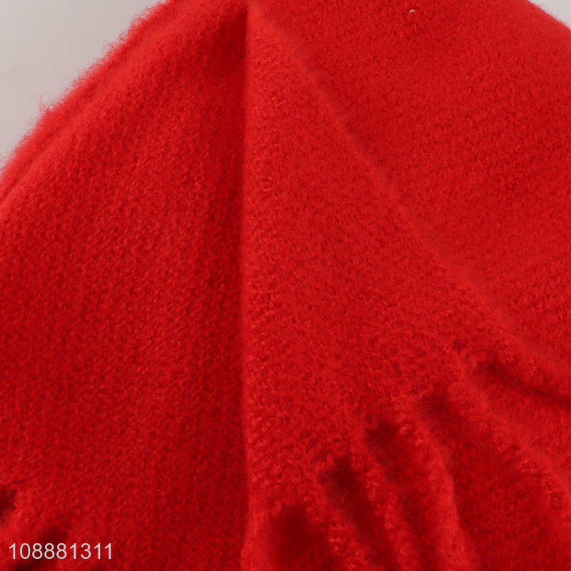 Online wholesale winter scarf solid color soft thick scarf for women