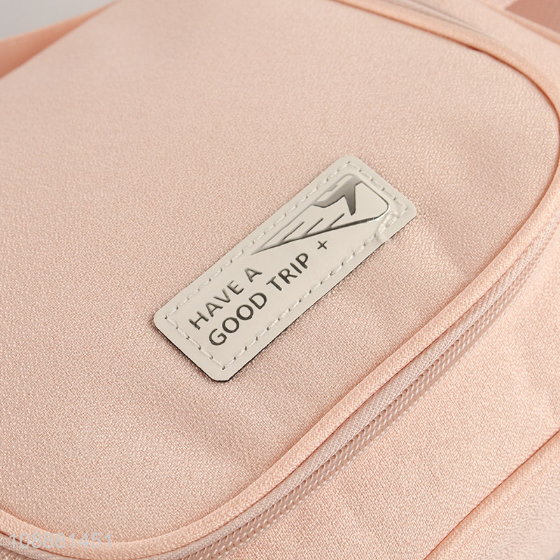 Yiwu market pink portable travel makeup bag cosmetic bag