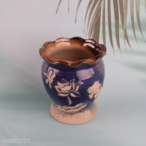 Online wholesale indoor outdoor decoration ceramic mini flower pot succulent pot
