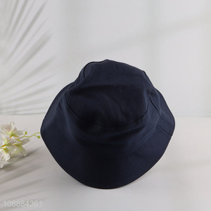 Wholesale unisex summer outdoor beach hat wide brim cotton bucket hat