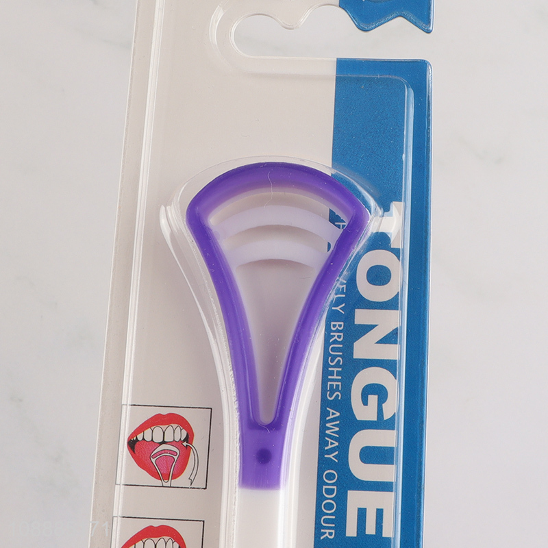 Factory price silicone tongue scraper cleaner for better oral hygiene