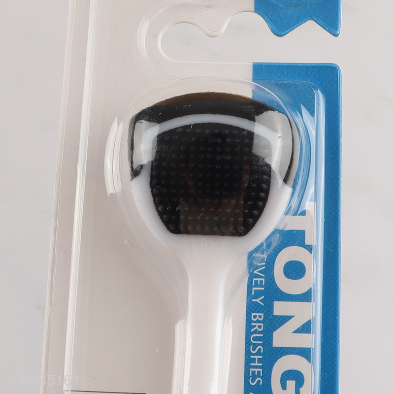 Good quality soft tongue brush tongue scraper for adults and kids