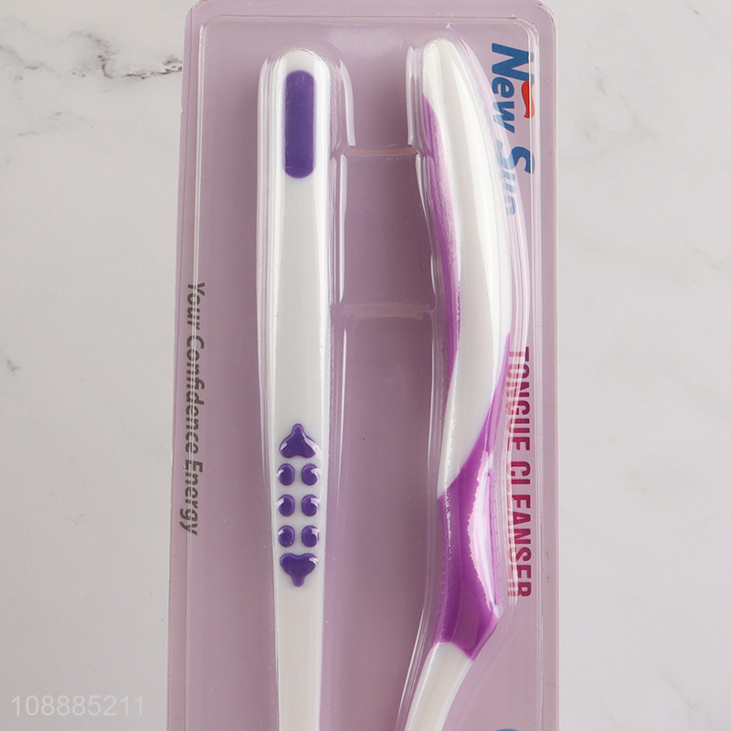 Wholesale 2pcs oral care kit wire toothbrush and tongue scraper cleaner