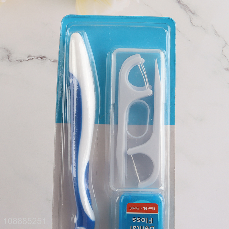 Wholesale oral care kit with dental floss, dental picks and toothbrush