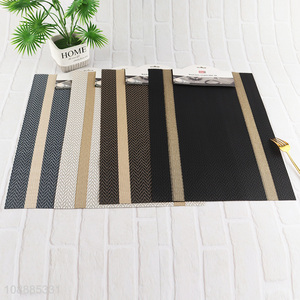 High quality non-slip washable pvc placemats woven table mats