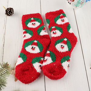 Wholesale women winter socks Christmas holiday slipper socks