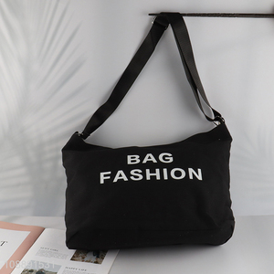 Good price letter printing canvas tote handbag shoulder bag for women