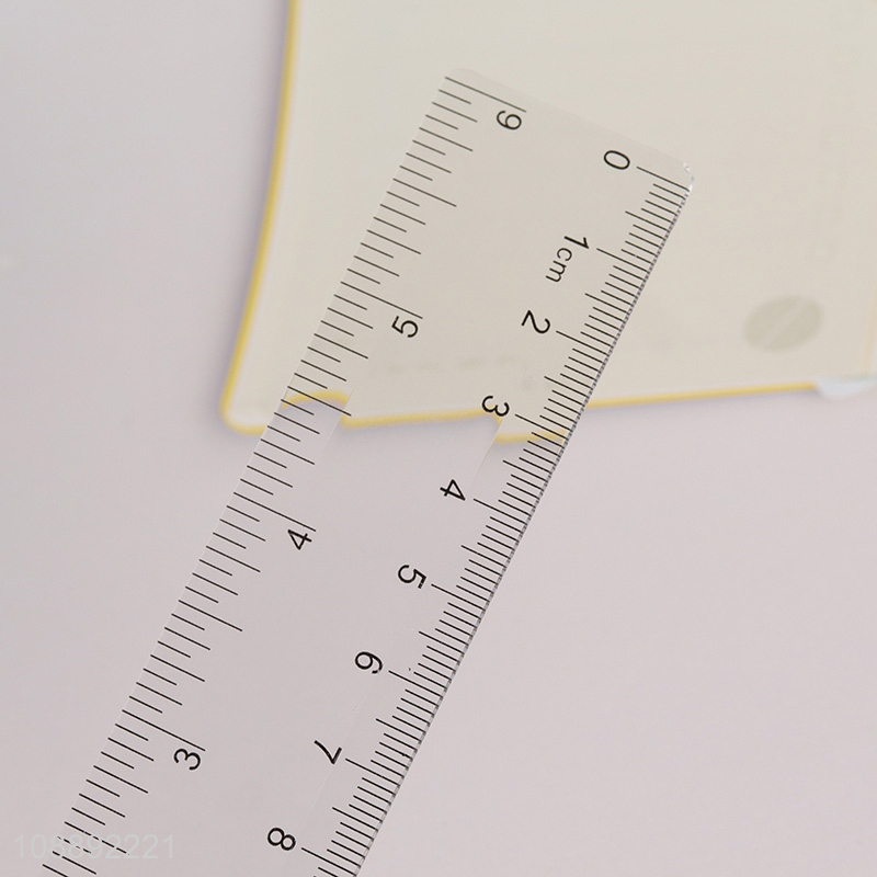 Good quality clear plastic straight ruler with centimeters and inches