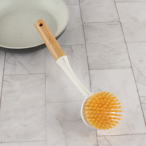 Hot selling long handle pot dish brush scrub brush for pans