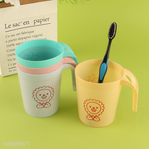 High quality 4pcs plastic toothbrush cups bathroom tumbler cups