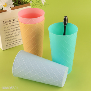 Hot selling 4pcs plastic toothbrush cups reusable drinking cups