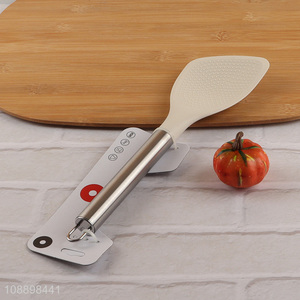 Factory price home rice paddle rice spoon with stainless steel handle