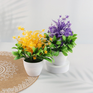 High quality artificial flowers in pots faux plant for home office decor