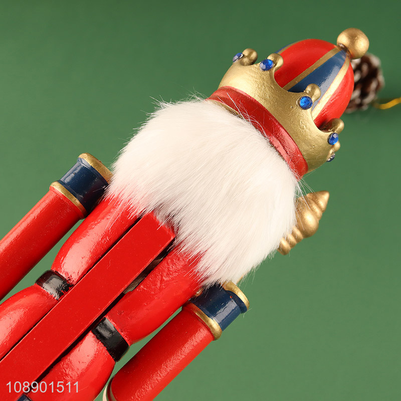 New Product Wooden King Nutcracker Figurine Christmas Tabletop Ornaments
