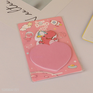 Factory wholesale cartoon heart shape 30pcs self-adhesive sticky note