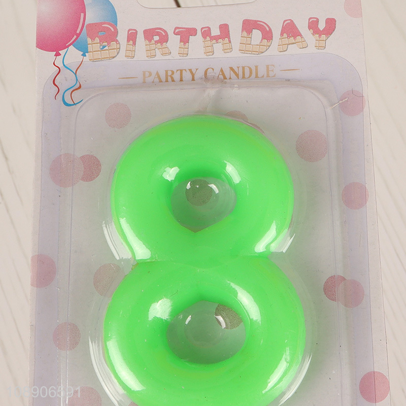 Popular products green number8 cake candle birthday party candle