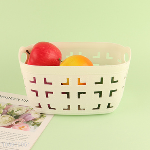 Good quality multipurpose hollow plastic storage basket with handles