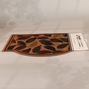 Factory price leaves pattern non-slip door mat floor mat for sale