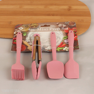 Top products 4pcs pink silicone kitchen baking tool set kitchen gadget set