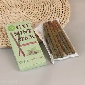 New product 6pcs <em>cat</em> mint sticks <em>cat</em> teething grinding cleaning <em>toy</em>