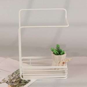 Wholesale double layer towel storage rack wall mounted dish rack