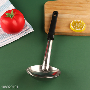 New arrival long handle stainless steel soup ladle for sale