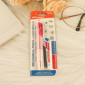 Top sale school students mechanical pencil with lead refills