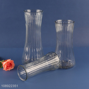 Factory direct sale glass flower vase hydroponic vase for home decor